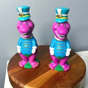Vintage 1993 Barney Bubble Blower Toy Pair Lyons Group Dinosaur